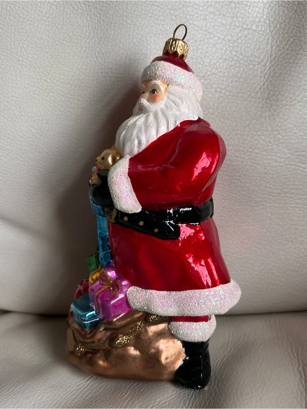 Holiday Santa Claus with Gifts Hanging Ornament